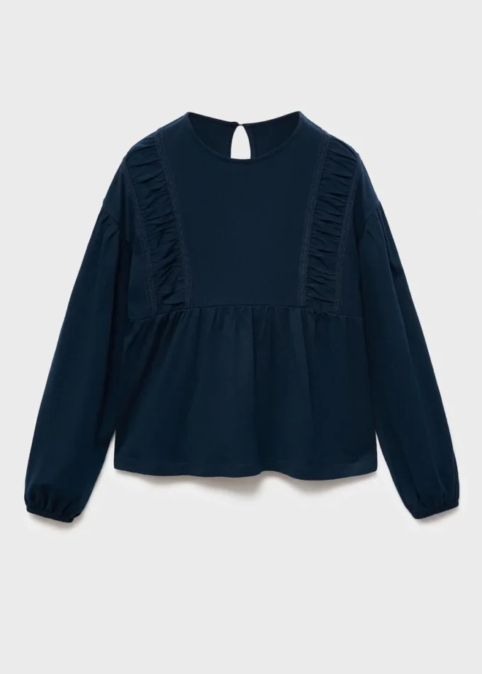 T-Shirt mit gerafften Details T-Shirt mit gerafften Details