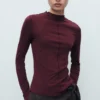 T-Shirt mit gewellten Kanten