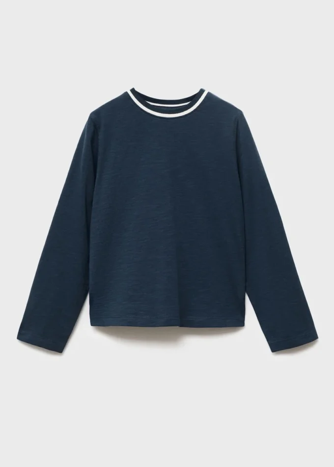 T-Shirt mit kontrastierendem Ausschnitt T-Shirt mit kontrastierendem Ausschnitt