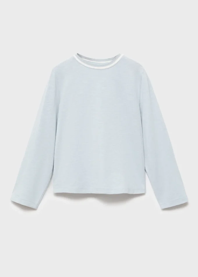 T-Shirt mit kontrastierendem Ausschnitt T-Shirt mit kontrastierendem Ausschnitt