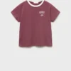 T-Shirt mit kontrastierendem Kragen mit Stickerei T-Shirt mit kontrastierendem Kragen mit Stickerei