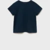 T-Shirt mit kontrastierendem Kragen mit Stickerei T-Shirt mit kontrastierendem Kragen mit Stickerei
