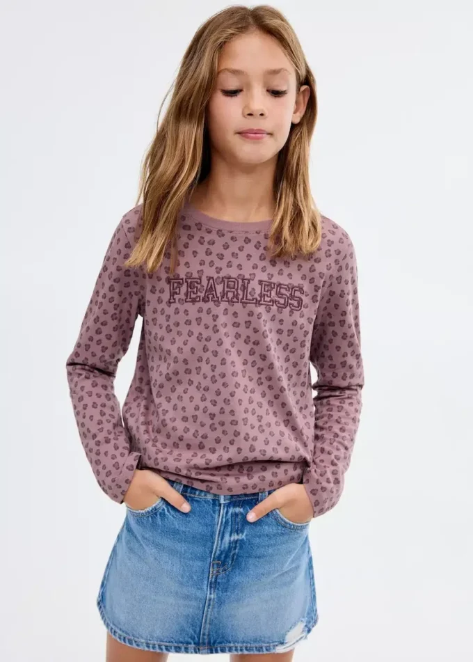 T-Shirt mit Leopardenmuster