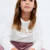 T-Shirt mit Leopardenstickerei
