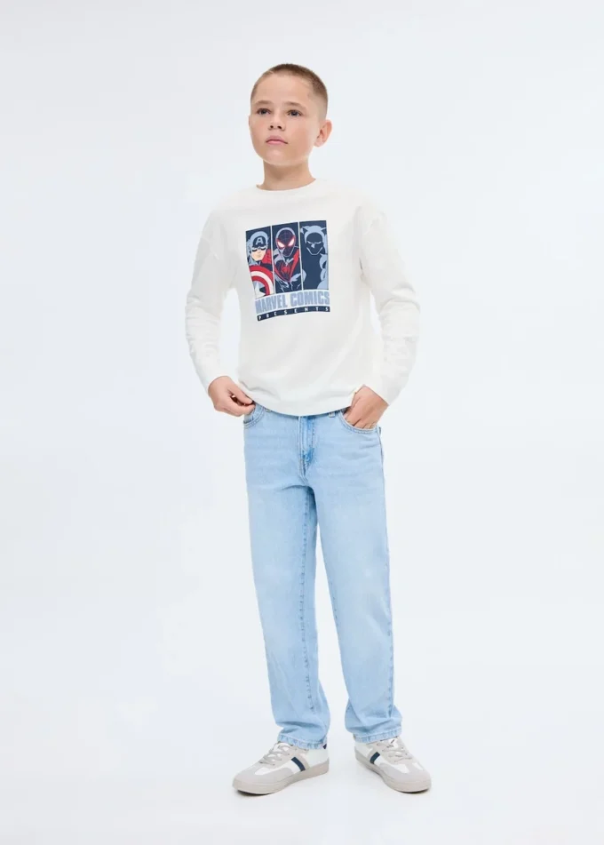 T-Shirt mit Marvel-Print T-Shirt mit Marvel-Print