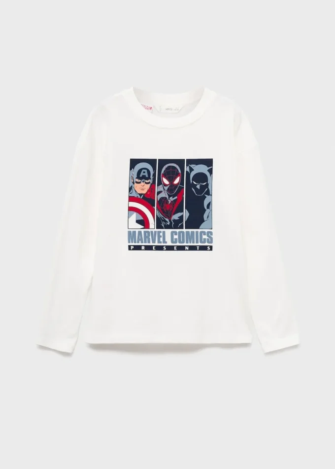 T-Shirt mit Marvel-Print T-Shirt mit Marvel-Print
