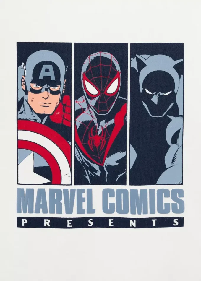 T-Shirt mit Marvel-Print T-Shirt mit Marvel-Print