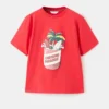 T-Shirt mit Palmenprint T-Shirt mit Palmenprint