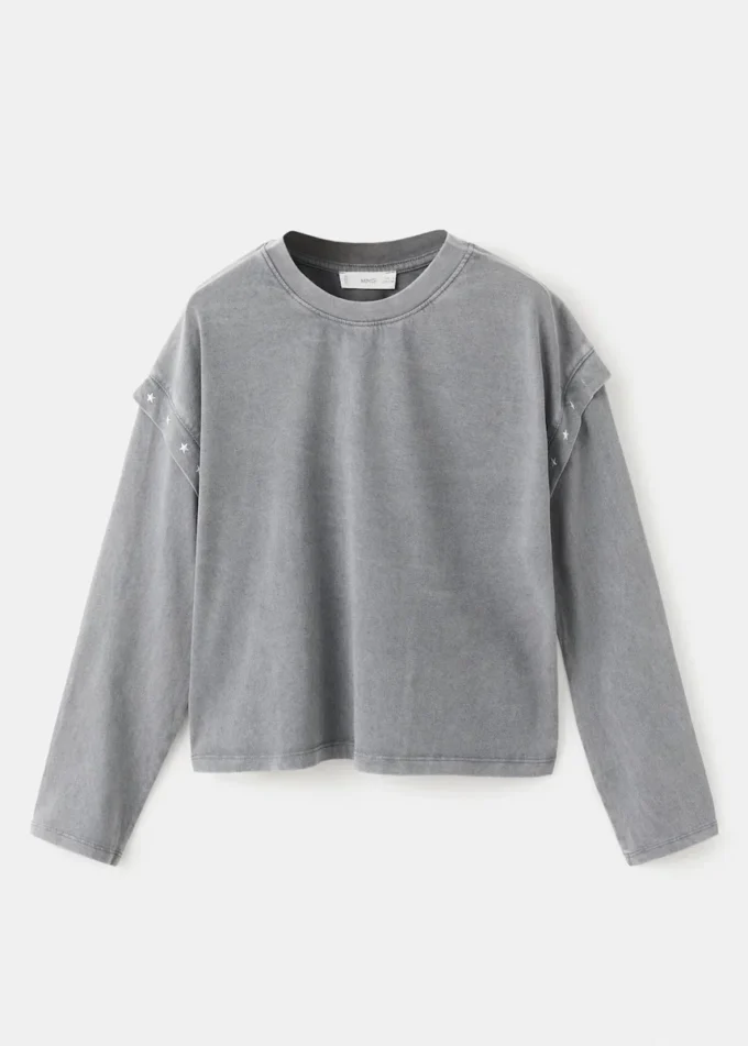 T-Shirt mit Perlendetails