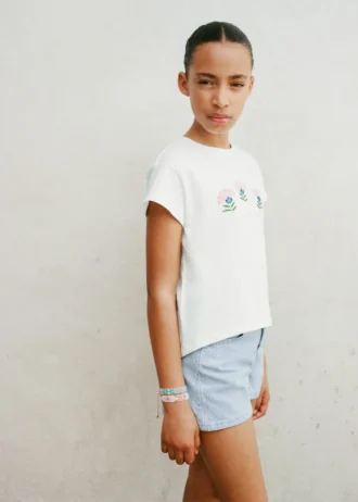 Bestickte Baumwollshorts