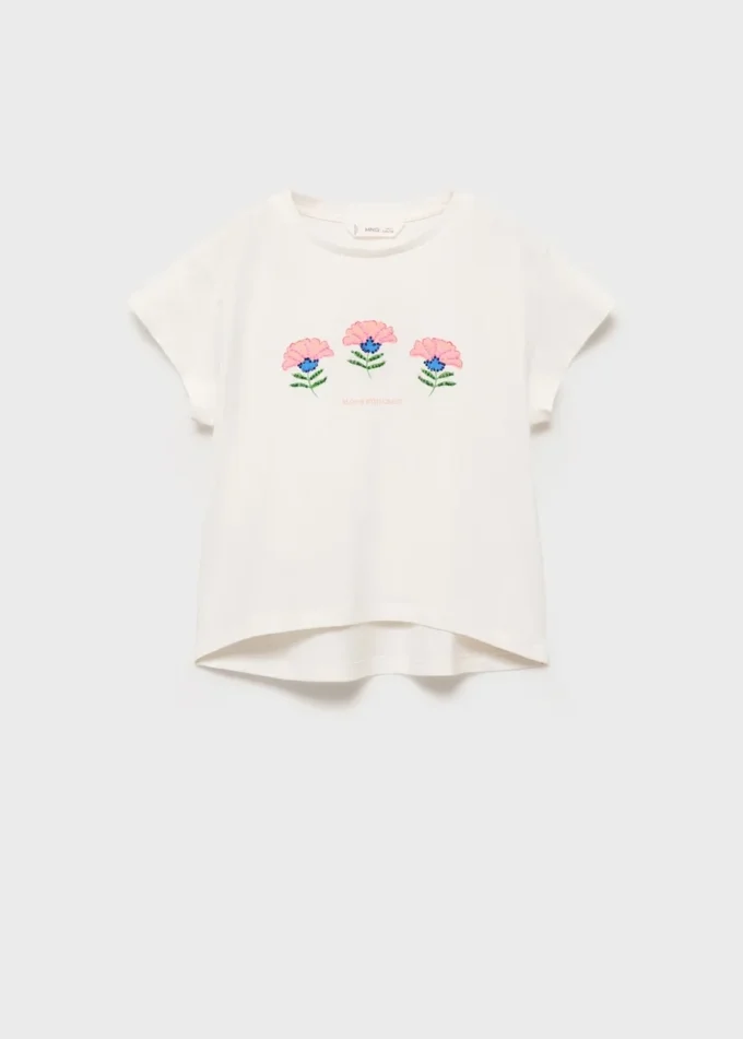T-Shirt mit Perlenprint T-Shirt mit Perlenprint