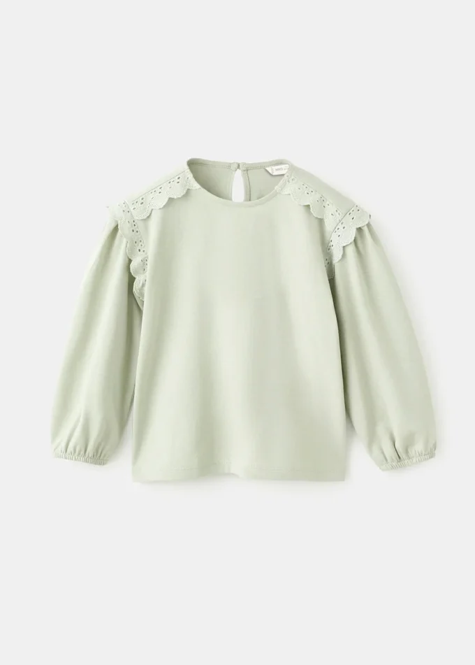 T-Shirt mit Spitzendetails