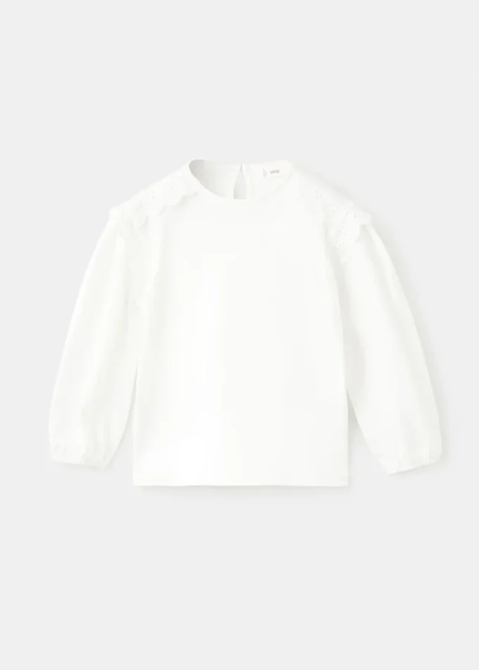 T-Shirt mit Spitzendetails