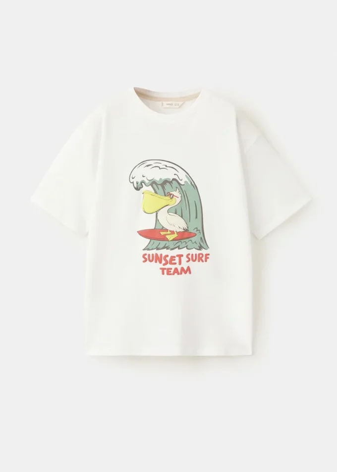 T-Shirt mit Surf-Print T-Shirt mit Surf-Print