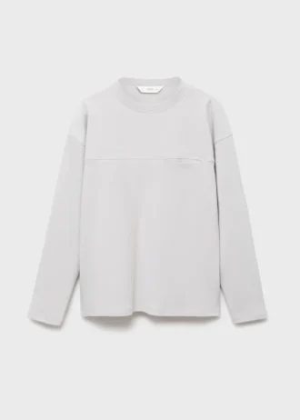 T-Shirt mit Tasche und Nahtdetails