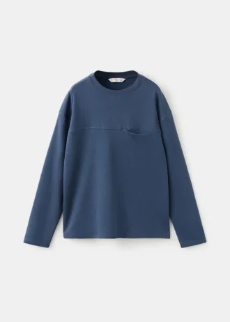 T-Shirt mit Tasche und Nahtdetails