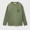 T-Shirt mit Tasche und Nahtdetails