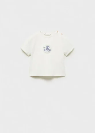 T-Shirt mit Tintenfisch-Print