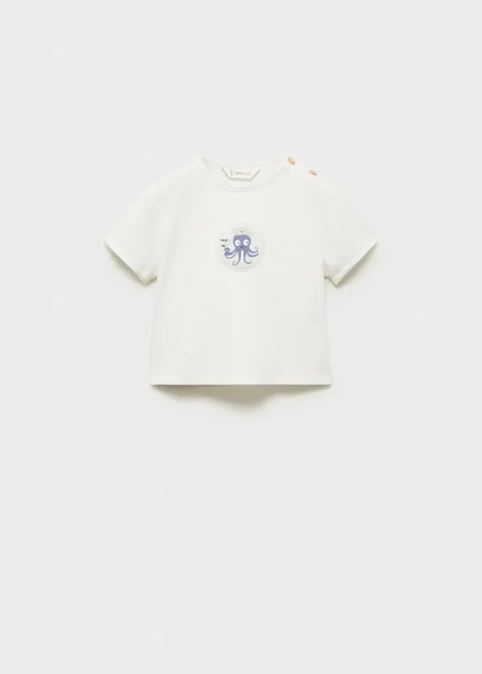 T-Shirt mit Tintenfisch-Print T-Shirt mit Tintenfisch-Print