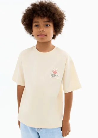 T-Shirt mit tropischem Print