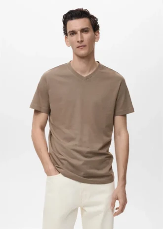 T-Shirt mit V-Ausschnitt