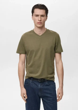 T-Shirt mit V-Ausschnitt
