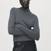 Taillierter Pullover mit Perkins-Ausschnitt