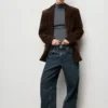 Taillierter Pullover mit Perkins-Ausschnitt