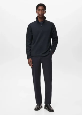 Technisches Sweatshirt mit Reißverschluss und regulärer Passform