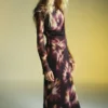 Tie-Dye-Kleid mit Rüschen