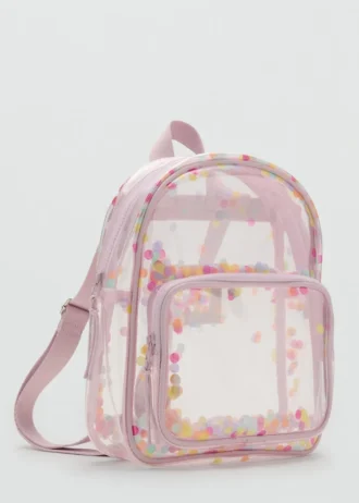 Transparenter Konfetti-Rucksack