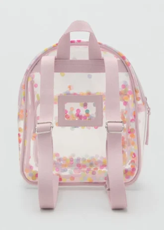 Transparenter Konfetti-Rucksack