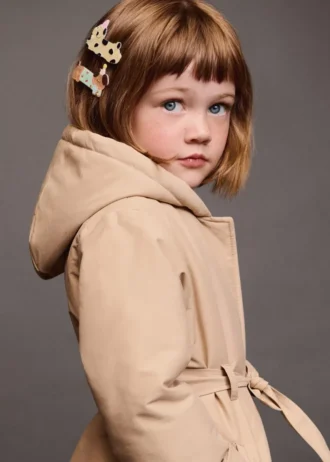 Trenchcoat mit Fellfutter
