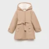 Trenchcoat mit Fellfutter