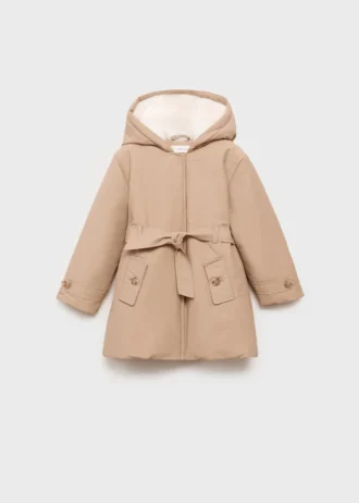 Trenchcoat mit Fellfutter