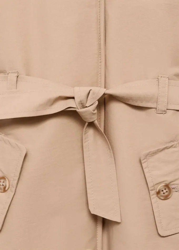 Trenchcoat mit Fellfutter