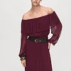 Trägerloses Kleid mit Rüschen