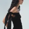 Trägerloses Kleid mit Schleifendetail Trägerloses Kleid mit Schleifendetail
