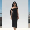 Trägerloses Kleid mit Schleifendetail Trägerloses Kleid mit Schleifendetail