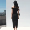 Trägerloses Kleid mit Schleifendetail Trägerloses Kleid mit Schleifendetail