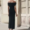Trägerloses Strickkleid Trägerloses Strickkleid