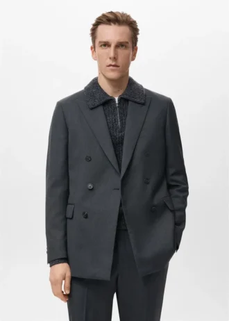 Turin Zweireiher-Anzugjacke 100 % Wolle