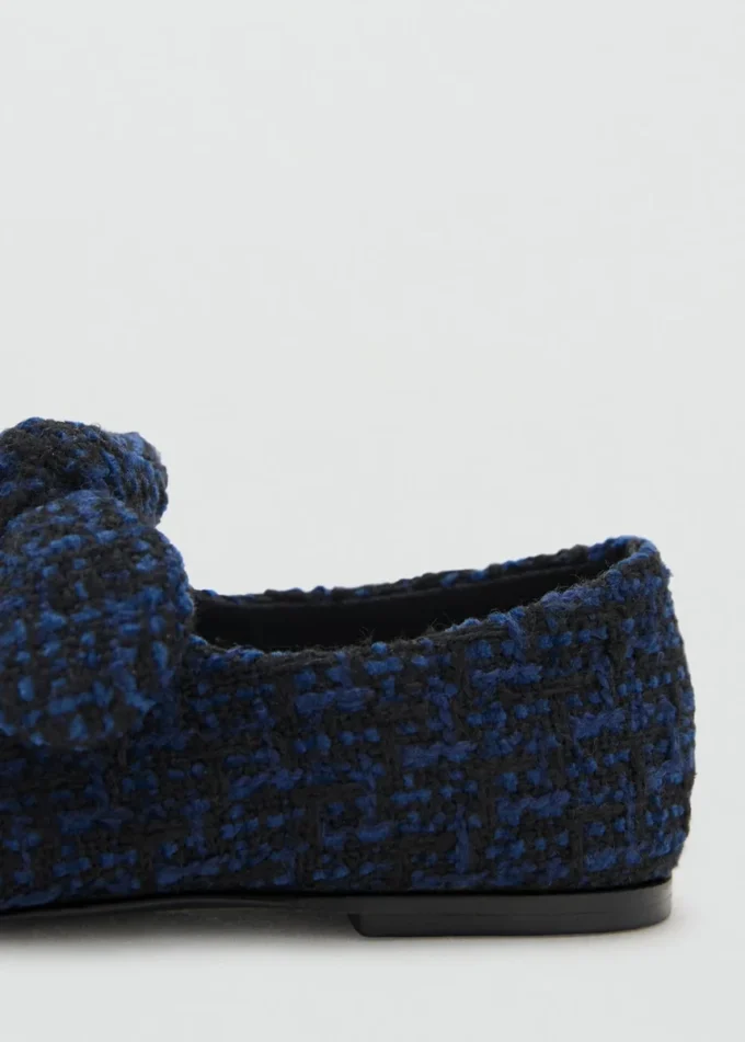 Tweed-Ballerinas mit Schleife Tweed-Ballerinas mit Schleife
