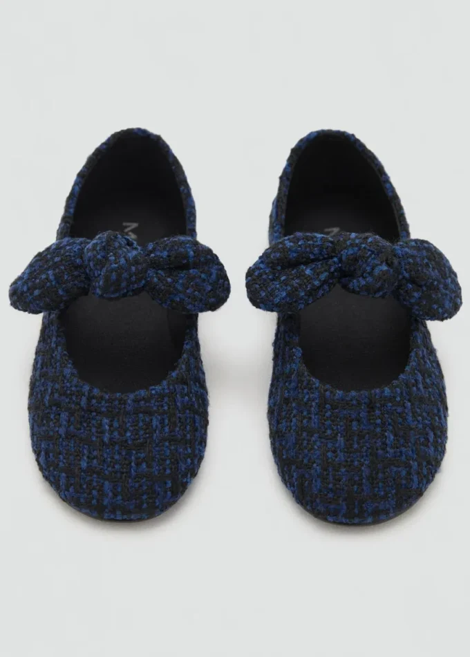 Tweed-Ballerinas mit Schleife Tweed-Ballerinas mit Schleife