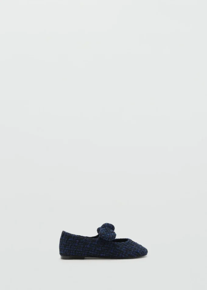 Tweed-Ballerinas mit Schleife Tweed-Ballerinas mit Schleife