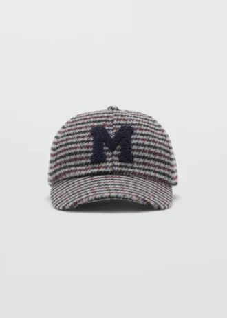 Tweed-Kappe mit Buchstabe