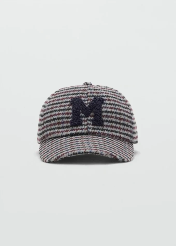 Tweed-Kappe mit Buchstabe
