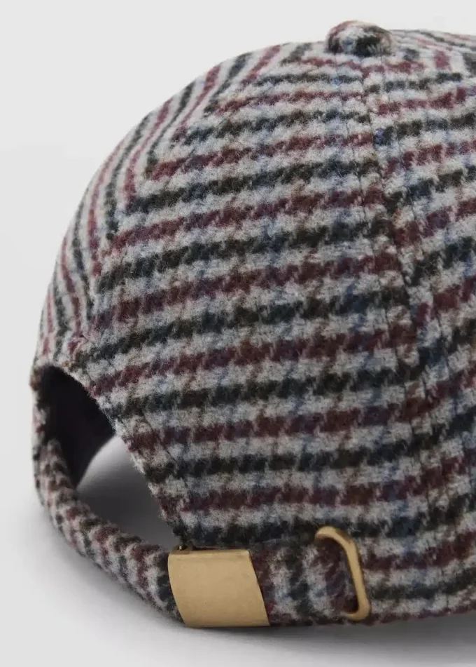 Tweed-Kappe mit Buchstabe