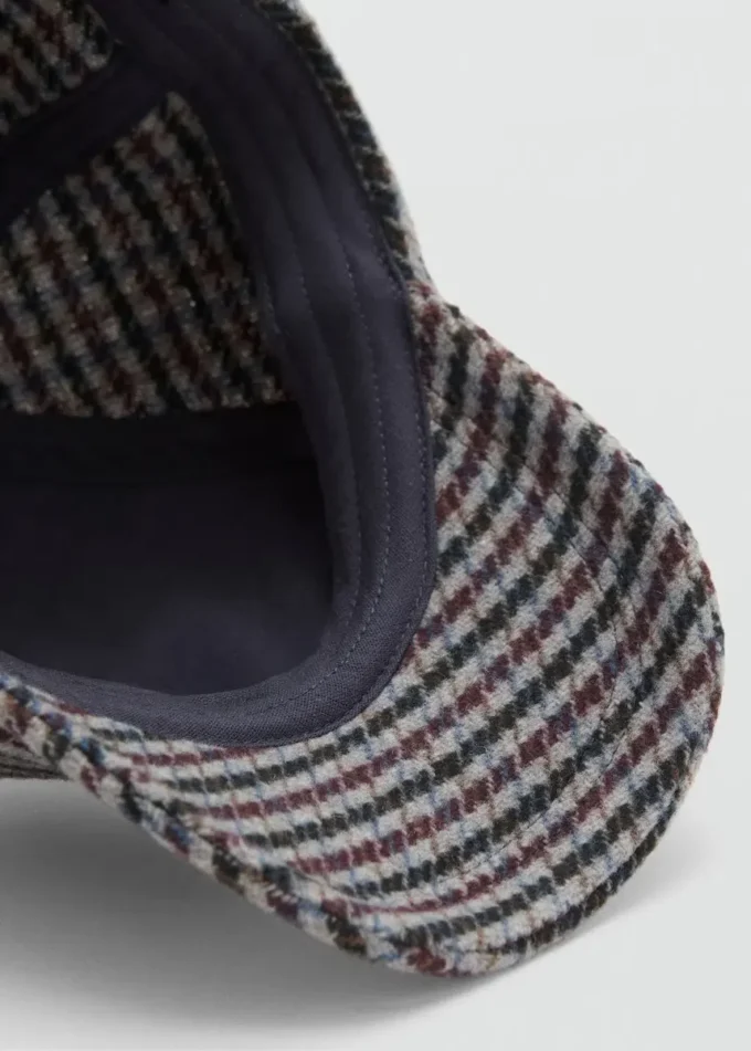 Tweed-Kappe mit Buchstabe