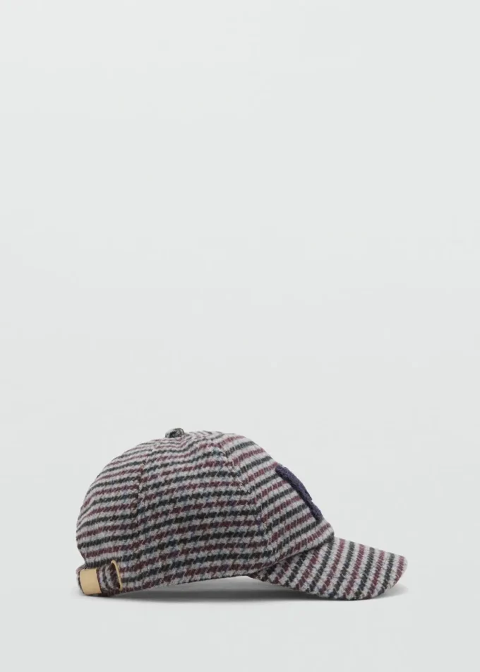 Tweed-Kappe mit Buchstabe